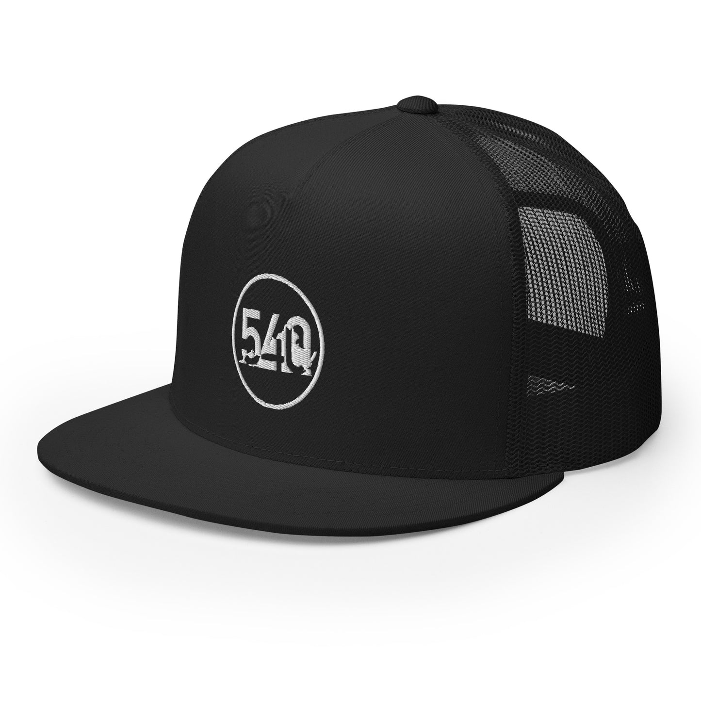 540 VA Area Code White Logo Trucker Cap