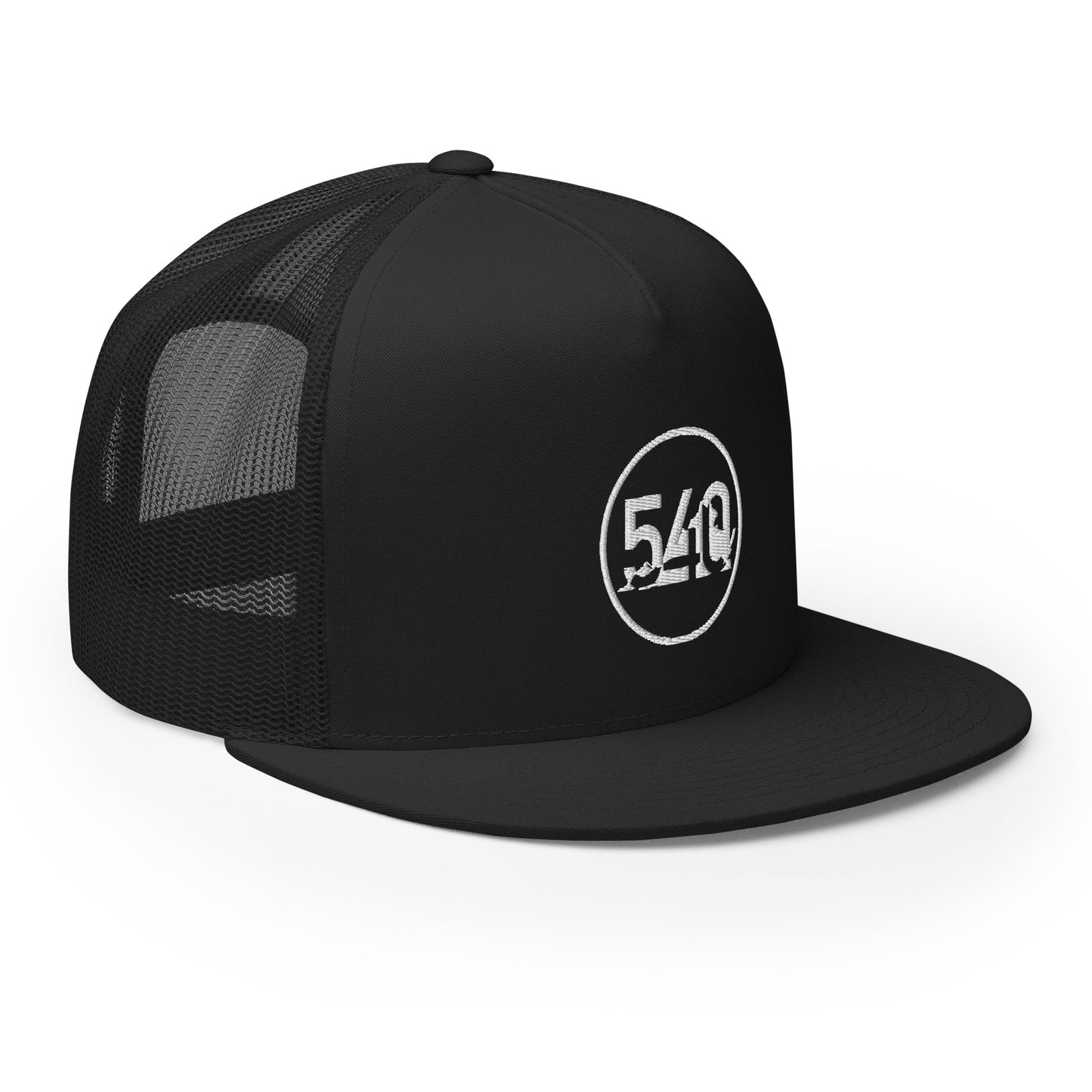 540 VA Area Code White Logo Trucker Cap
