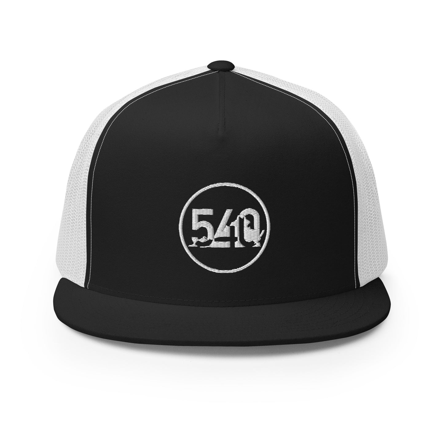540 VA Area Code White Logo Trucker Cap