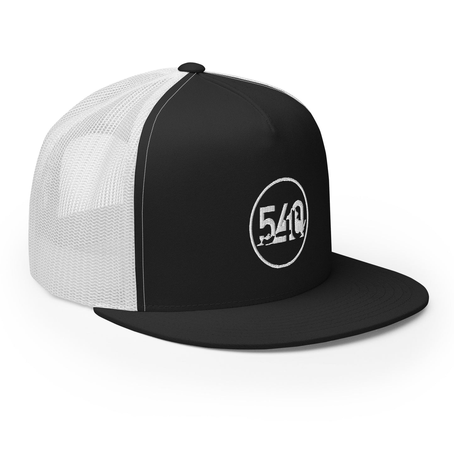 540 VA Area Code White Logo Trucker Cap