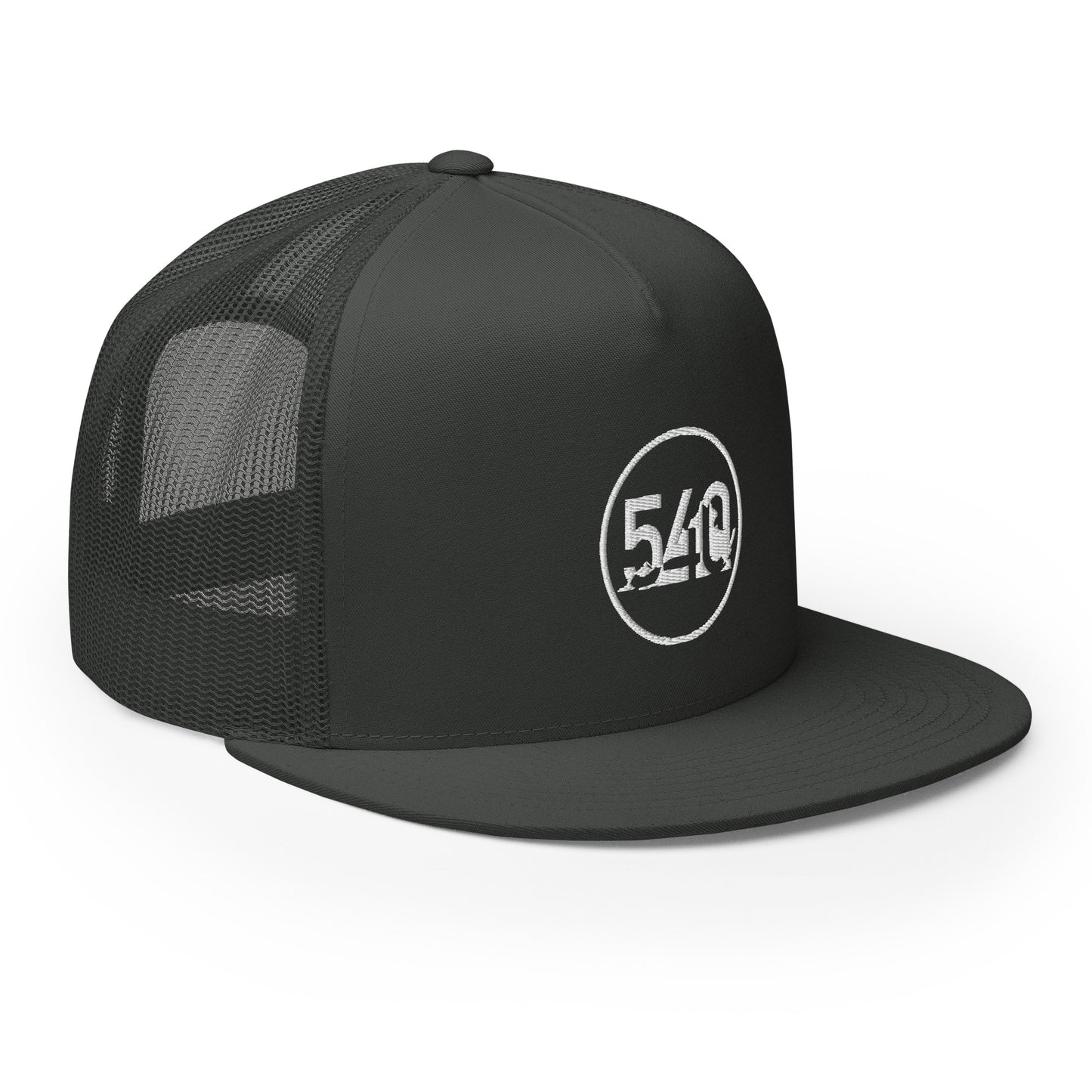 540 VA Area Code White Logo Trucker Cap