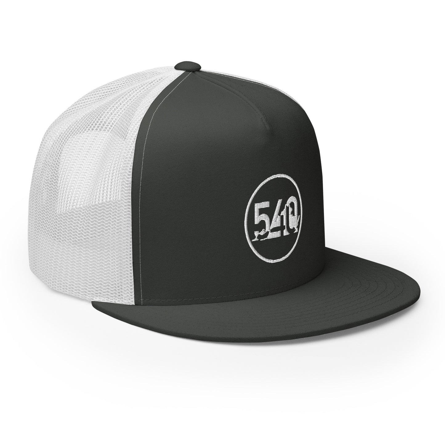 540 VA Area Code White Logo Trucker Cap