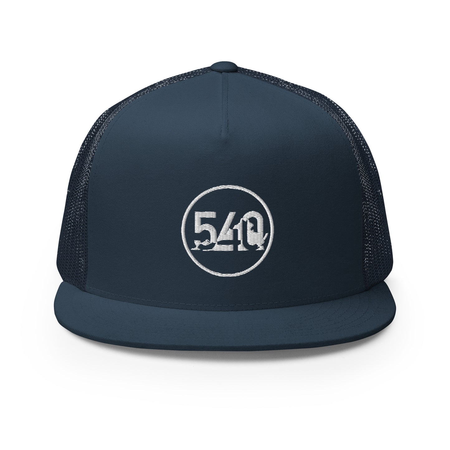 540 VA Area Code White Logo Trucker Cap