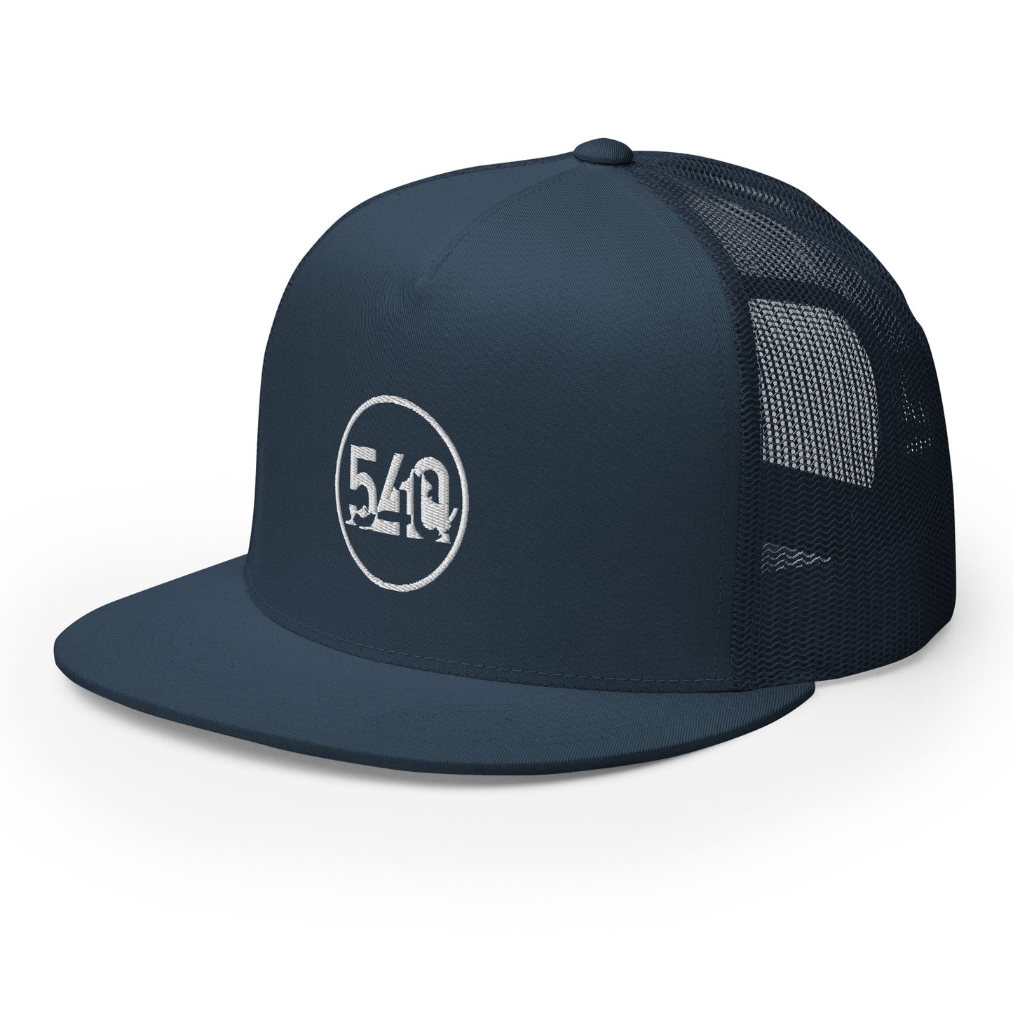 540 VA Area Code White Logo Trucker Cap