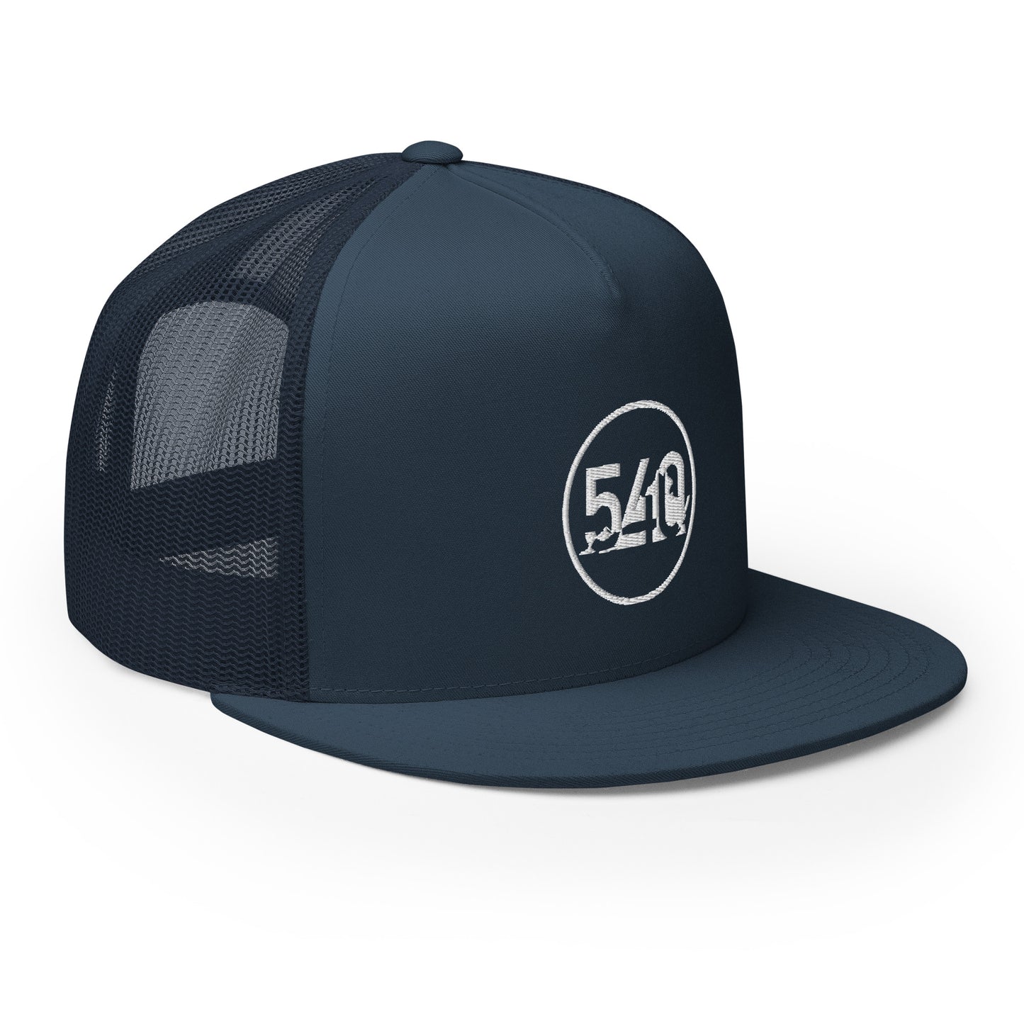 540 VA Area Code White Logo Trucker Cap