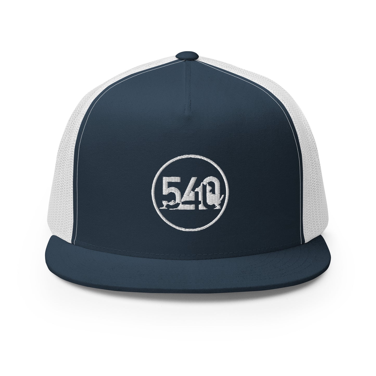 540 VA Area Code White Logo Trucker Cap