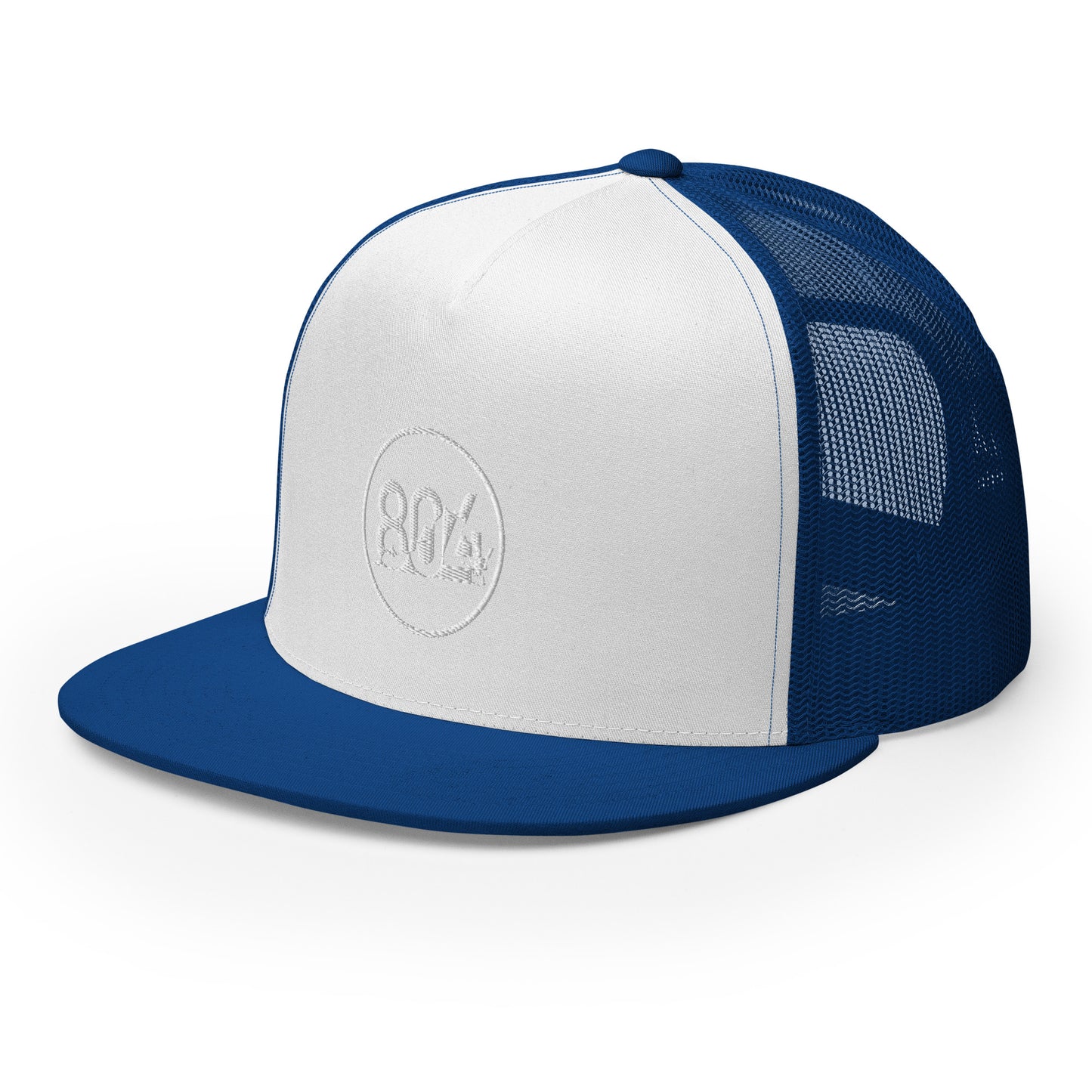 804 VA Area Code White Logo Trucker Cap