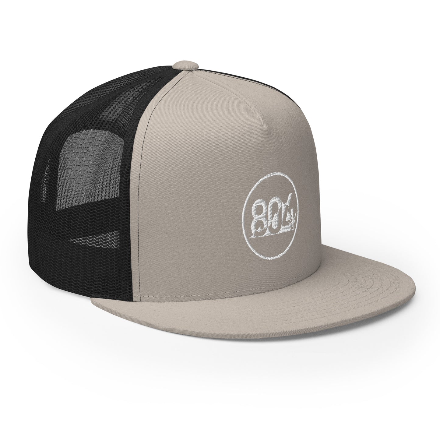 804 VA Area Code White Logo Trucker Cap