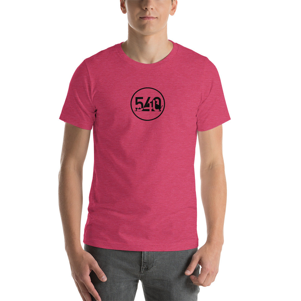 540 VA Area Code Black Logo Unisex T-Shirt