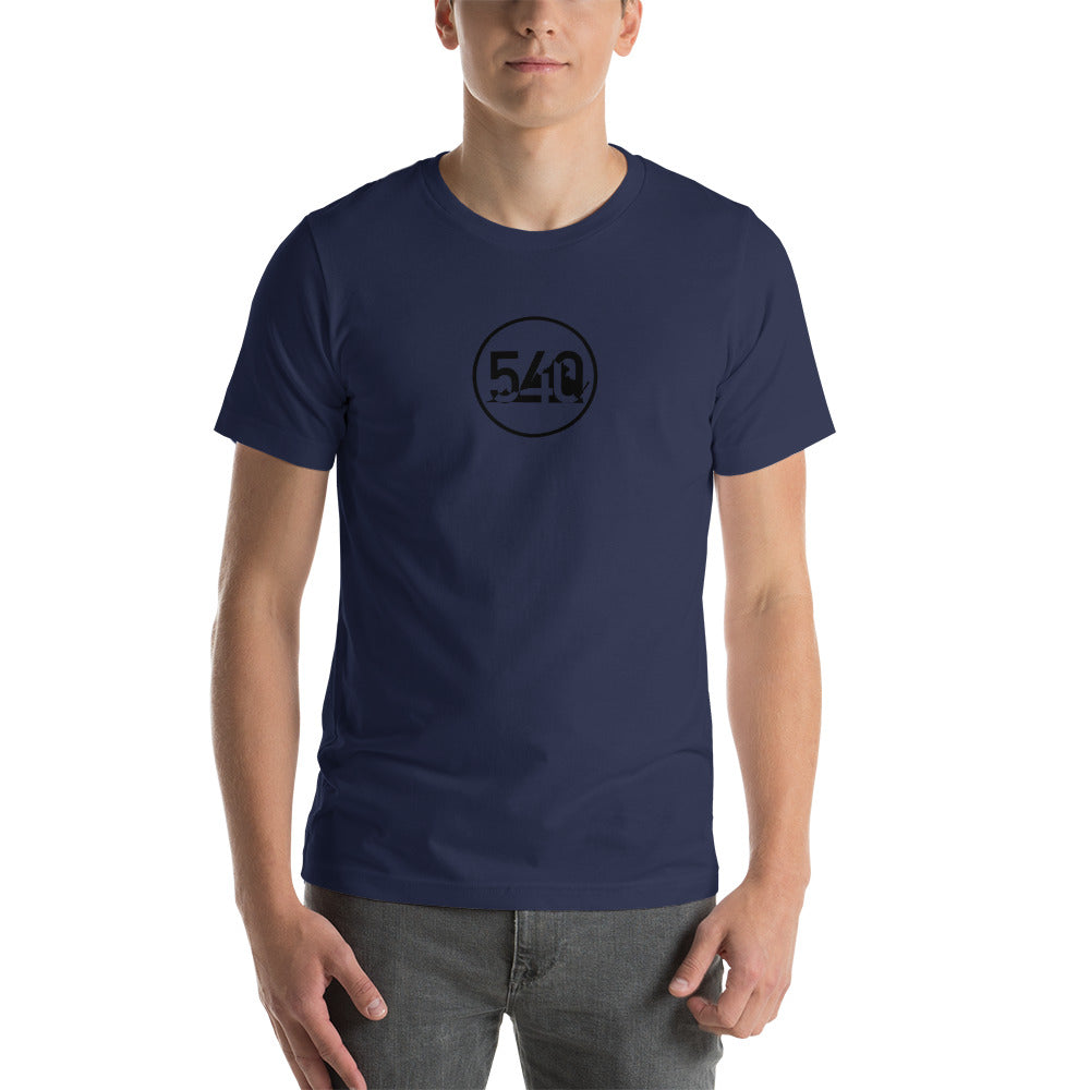 540 VA Area Code Black Logo Unisex T-Shirt