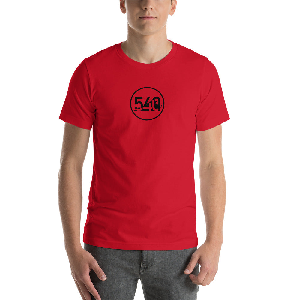 540 VA Area Code Black Logo Unisex T-Shirt