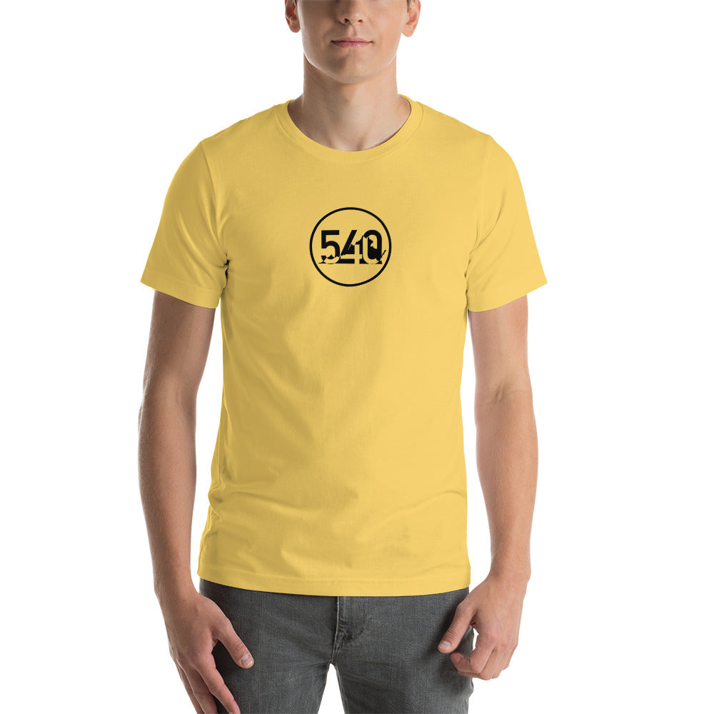 540 VA Area Code Black Logo Unisex T-Shirt