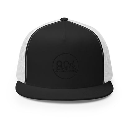 804 VA Area Code Black Logo Trucker Cap