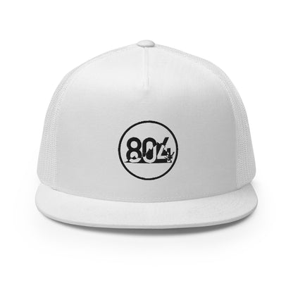 804 VA Area Code Black Logo Trucker Cap