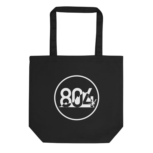 804 VA Area Code White Logo Eco Tote Bag