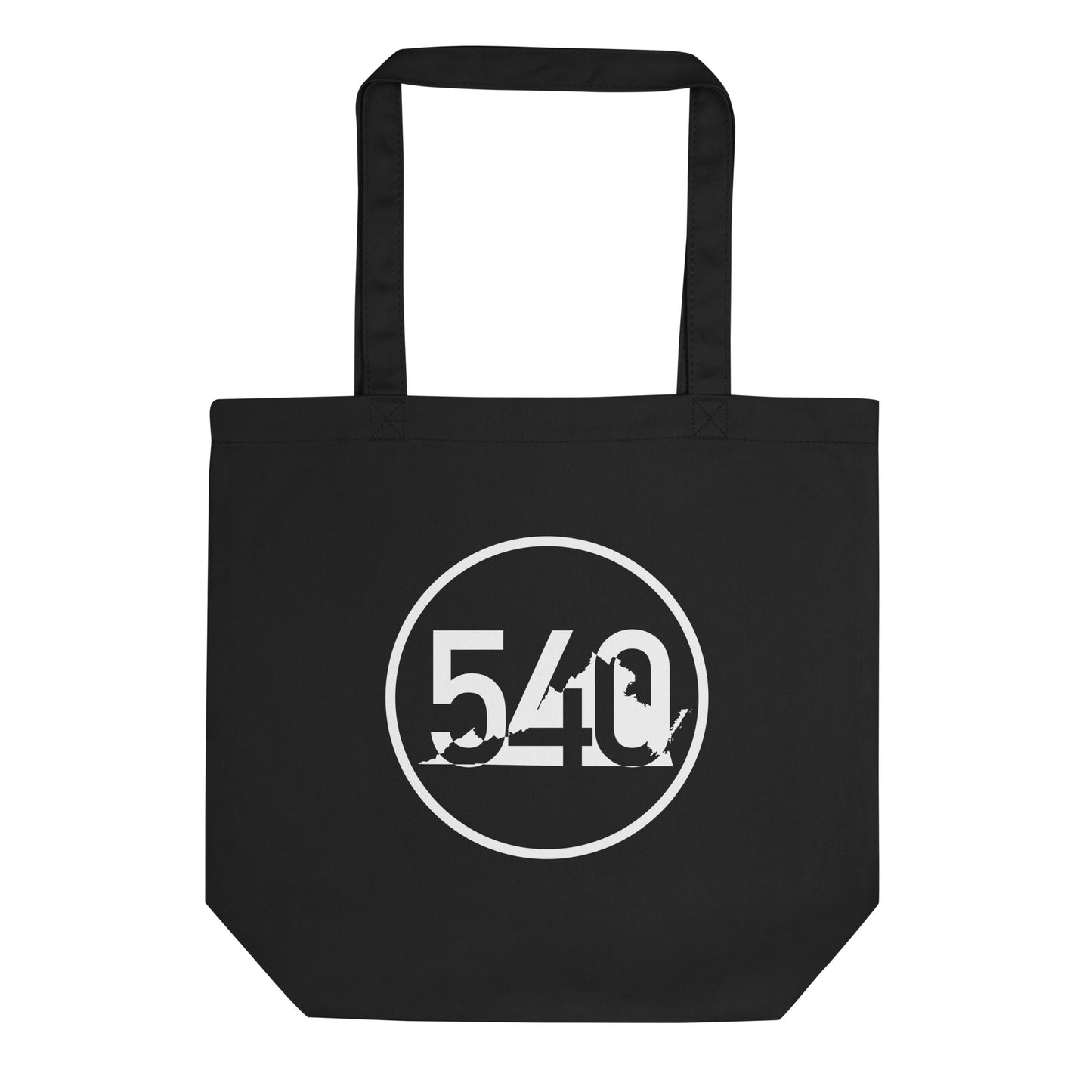 540 VA Area Code White Logo Eco Tote Bag